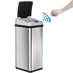 iTouchless Platinum Edition 13 Gal. Stainless Steel Touchless Motion Sensing Trash Can with Extra-Wide Opening thumbnail 2