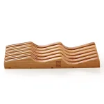 Cook N Home 11-Slot Bamboo In-Drawer Knife Storage Block Organizer thumbnail 5