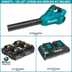 Makita 36V Max LXT Brushless Cordless Blower Kit with (4) 5.0 Ah Batteries and Dual Port Rapid Charger thumbnail 7