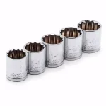Husky 1/2 in. Drive SAE X-Large 12-Point Socket Set, 5-Piece thumbnail 6