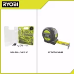 RYOBI 90-Piece Multi-Material Drill and Drive Kit with Bonus 25 ft. Tape Measure thumbnail 3