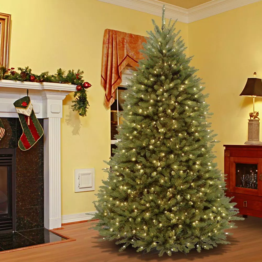 Unbranded 7.5 ft. Dunhill Fir Pre-Lit Artificial Christmas Tree with 700 Dual Color LED Lights
