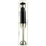 Ovente HS690 500W 6-Speed Immersion Blender, Black Stainless Steel Handheld Mixer thumbnail 8