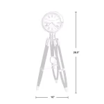 FirsTime 28 in. Tripod Pendulum Tabletop Analog Clock - Chrome and Espresso thumbnail 7