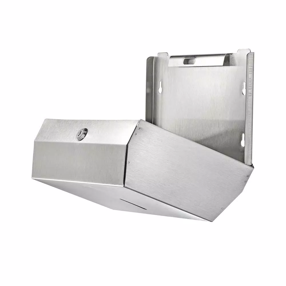 Alpine Industries Stainless Steel Brushed C-Fold and Multi-Fold Paper Towel Dispenser