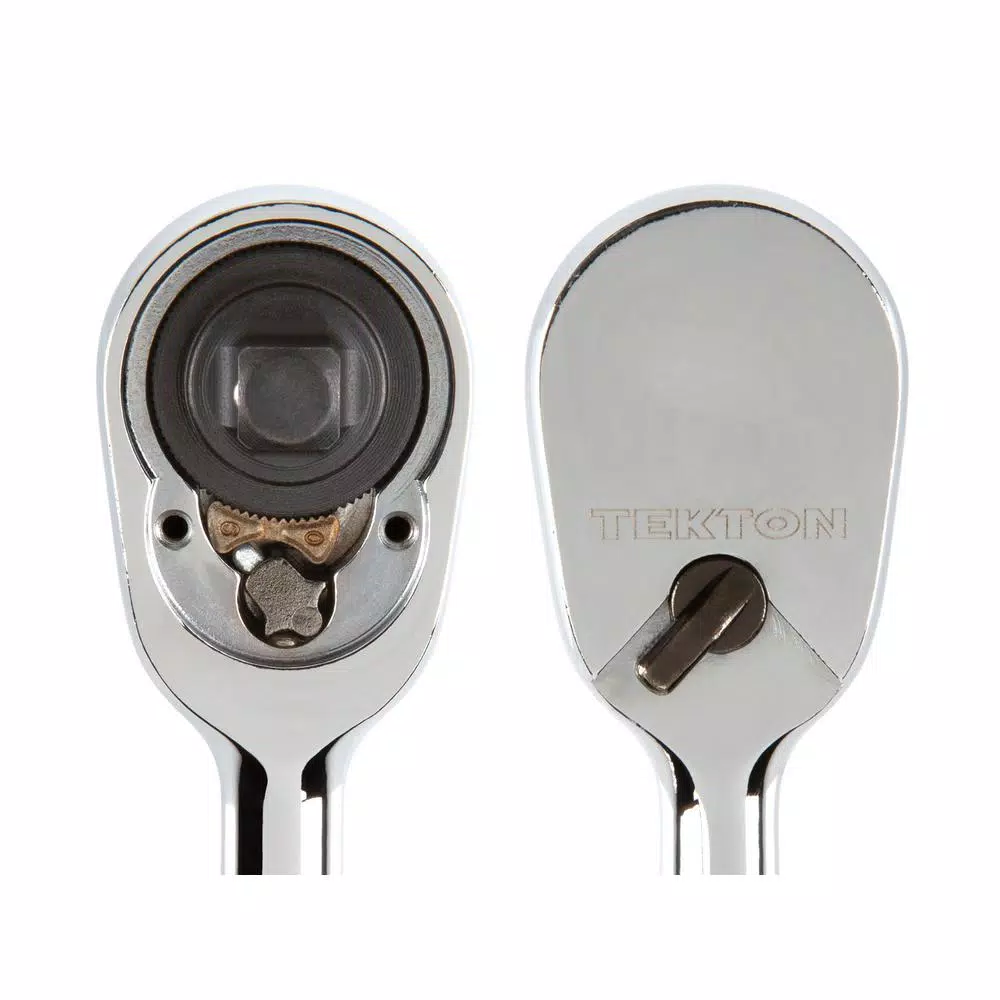 Tekton 1/4 in. Drive x 3 in. Stubby Ratchet, 90-Tooth Ultra-Compact Design