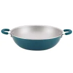 Rachael Ray Create Delicious 14.25-Inch Aluminum Nonstick Wok, Teal Shimmer thumbnail 1