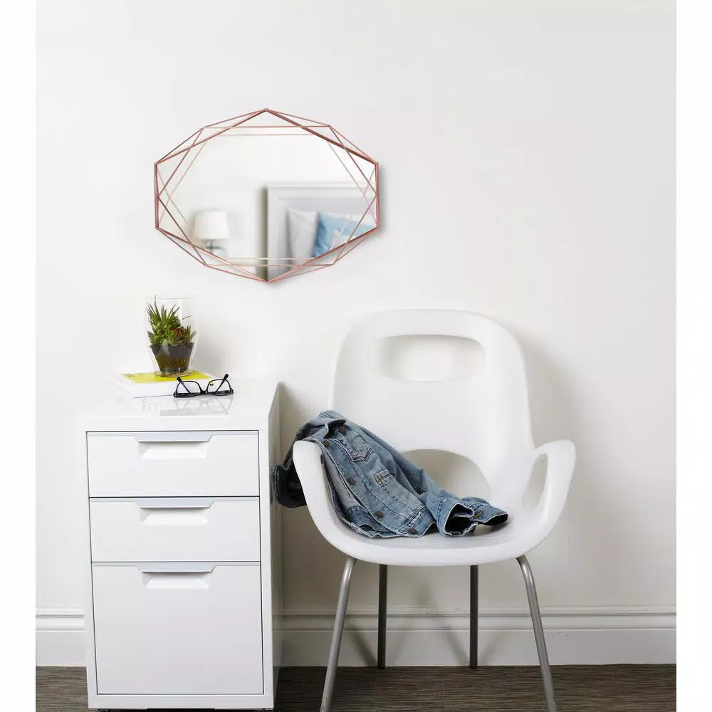 Umbra Prisma Modern Copper Wall Mirror, Metal and Glass Accent Mirror