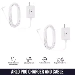 Wasserstein Weatherproof Quick Charge 3.0 Power Adapter for Arlo Pro, Pro 2 & Go (16 ft, 2-Pack, White) thumbnail 4