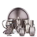 Old Dutch 16 in. Gunmetal Stainless Steel Round Serving Tray thumbnail 3
