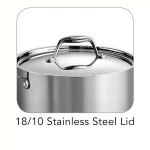Tramontina Gourmet 5 Qt. Tri-Ply Clad Stainless Steel Round Dutch Oven with Lid thumbnail 4