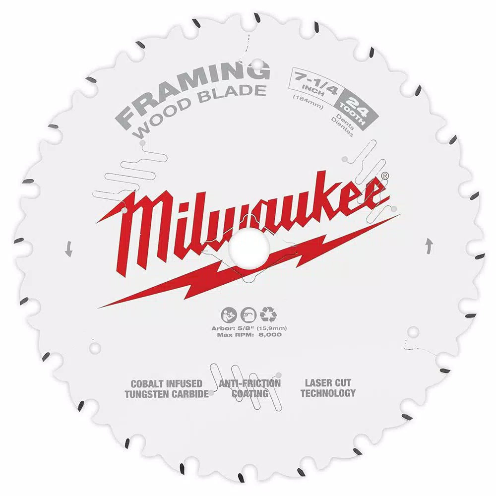 Milwaukee 7-1/4 in. 24-Tooth Framing Circular Saw Blade