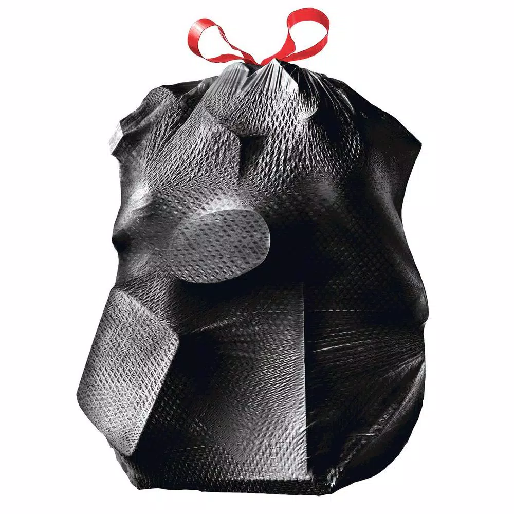 Glad ForceFlexPlus 30 Gallon Large Black Drawstring Trash Bags, 70-Count (3-Pack)