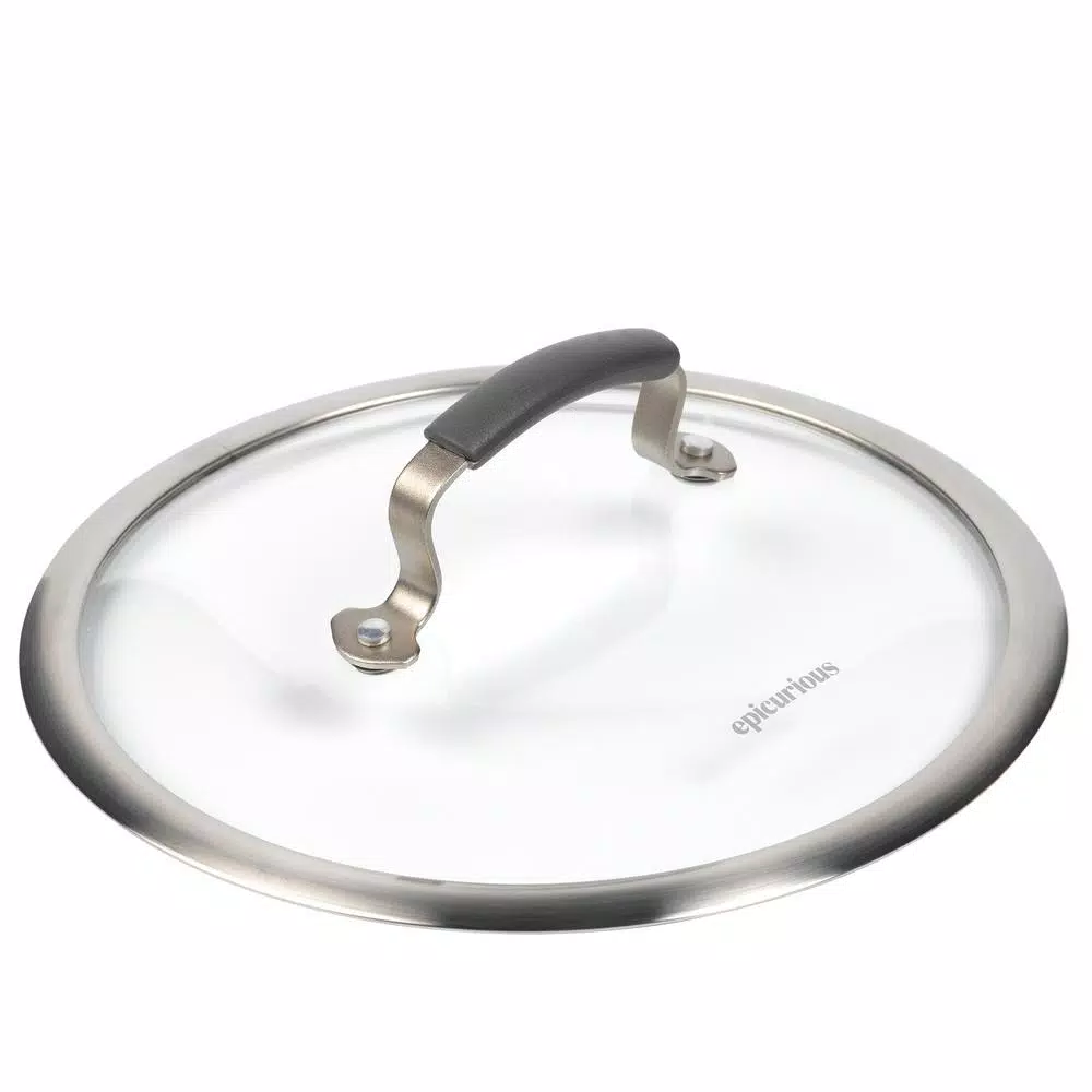 Epicurious 8 qt. Hard-Anodized Aluminum Nonstick Dutch Oven with Glass Lid, Blue