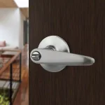 Toledo Fine Locks Barcelona Satin Nickel Keyed Entry Door Lever Set thumbnail 5