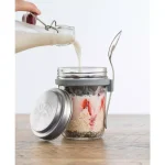 Kilner 0.35L Breakfast Jar Set - 2 Wide Mouth Glass Jars with Measuring Lid and Spoon thumbnail 3