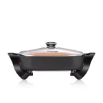 Boyel Living 1400W Electric Skillet with Copper Titanium Nonstick Coating, 12-inch Square Aluminum Body thumbnail 2