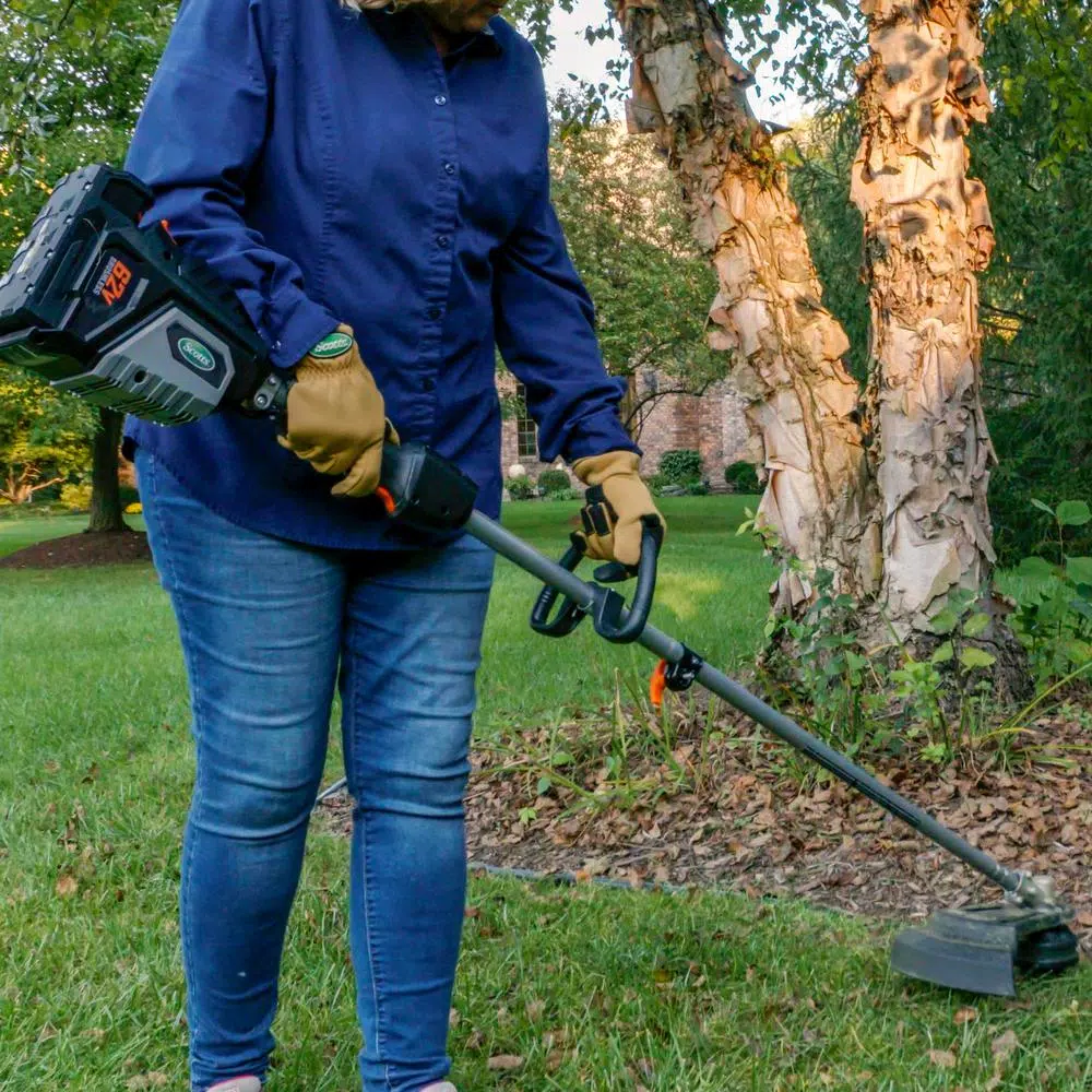 Scotts 62V Lithium-Ion Cordless String Trimmer with 2.5 Ah Battery and Charger, 15 in. Cutting Width