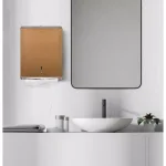 Alpine Industries Brushed Copper Stainless Steel C-Fold & Multi-Fold Paper Towel Dispenser thumbnail 4