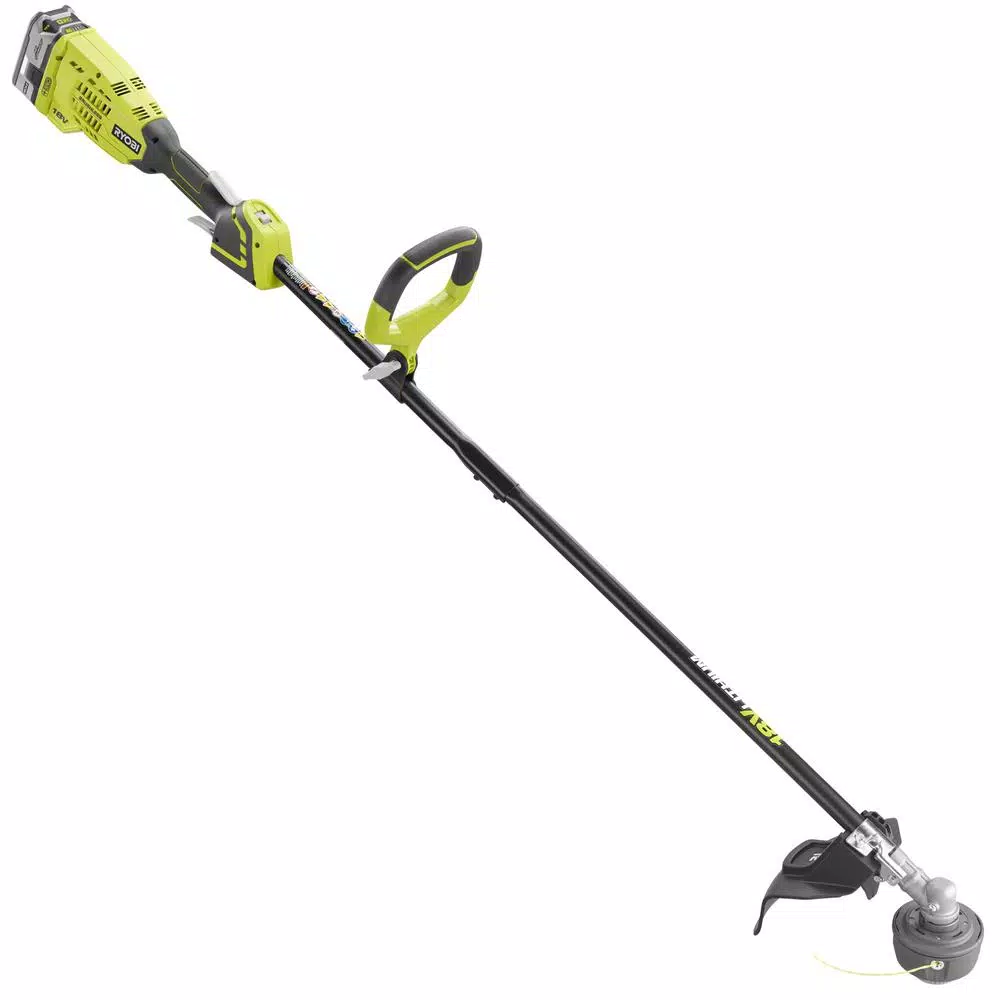 RYOBI ONE+ 18V Brushless Cordless String Trimmer with 4.0 Ah Battery and Charger Included