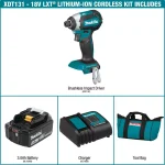 Makita 18V LXT Brushless Cordless Impact Driver Kit with 3.0Ah Battery and Charger thumbnail 2