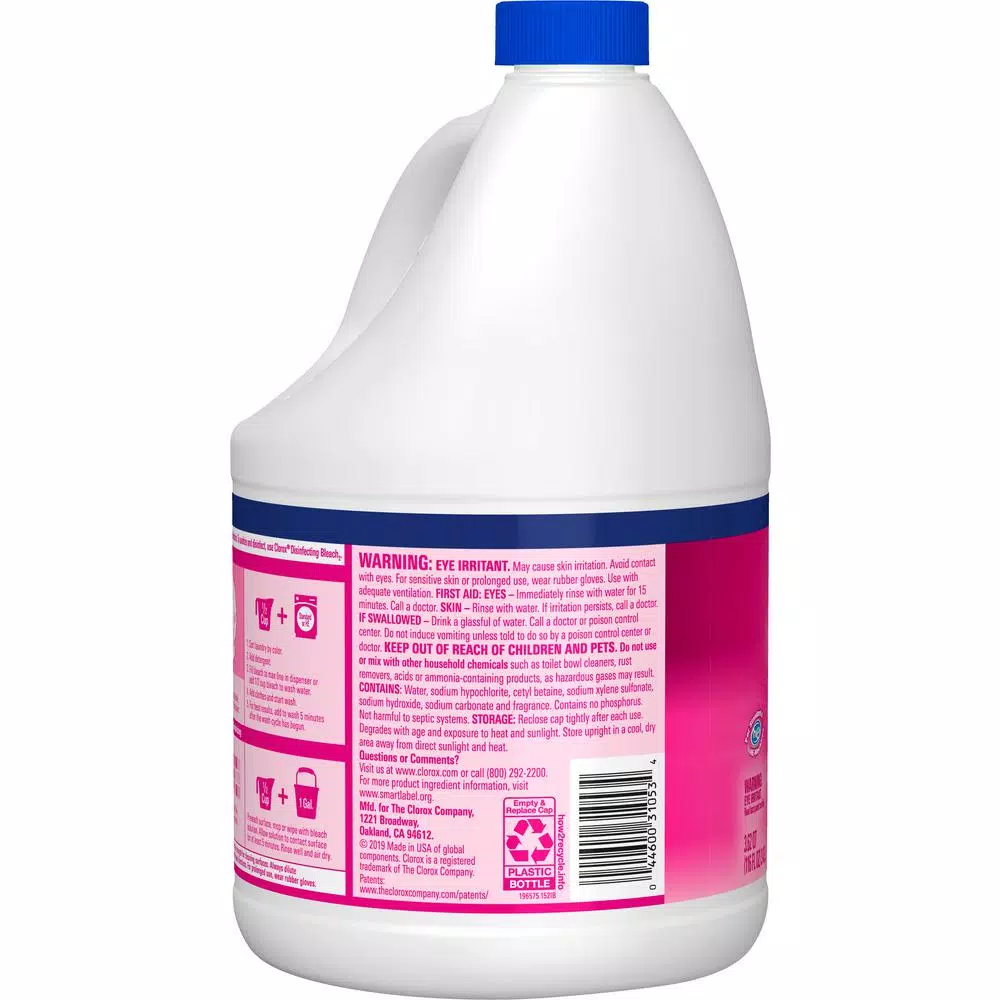 Clorox Splash-Less Bleach Liquid, Fresh Meadow Scent, 116 oz