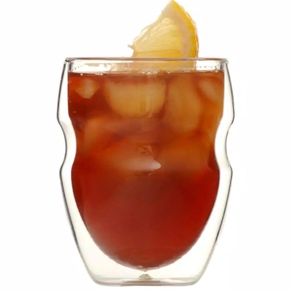 Ozeri Serafino Double Wall 8 oz. Borosilicate Glass Beverage & Coffee Glasses - Set of 4
