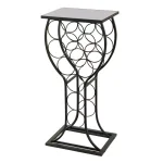 Kings Brand Furniture Kings 11-Bottle Black Metal Wine Rack with Marble Finish Top thumbnail 1