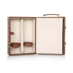 Picnic Time Manhattan Portable Cocktail Case - Mahogany Brown Leatherette Martini Set with Stainless Steel Accessories thumbnail 4