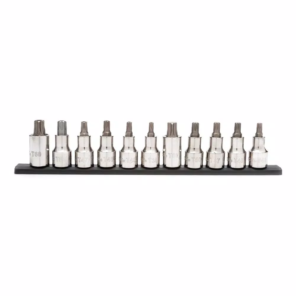 Husky 1/2 in. Drive Torx and Tamper-Proof Torx Bit Socket Set, 11-Piece