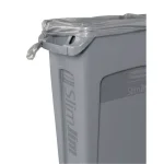 Rubbermaid Commercial Products Slim Jim 23 Gallon Gray Vented Resin Trash Can thumbnail 5