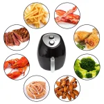 Unbranded Weymouth Home 3.7 Qt Air Fryer, 1500W Electric Oil-Free Cooker with Adjustable Temperature and Timer, Black thumbnail 4