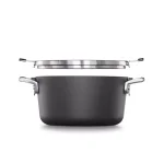 Calphalon Select by Calphalon 6 Qt. Hard-Anodized Nonstick Stock Pot with Glass Lid, Black thumbnail 2