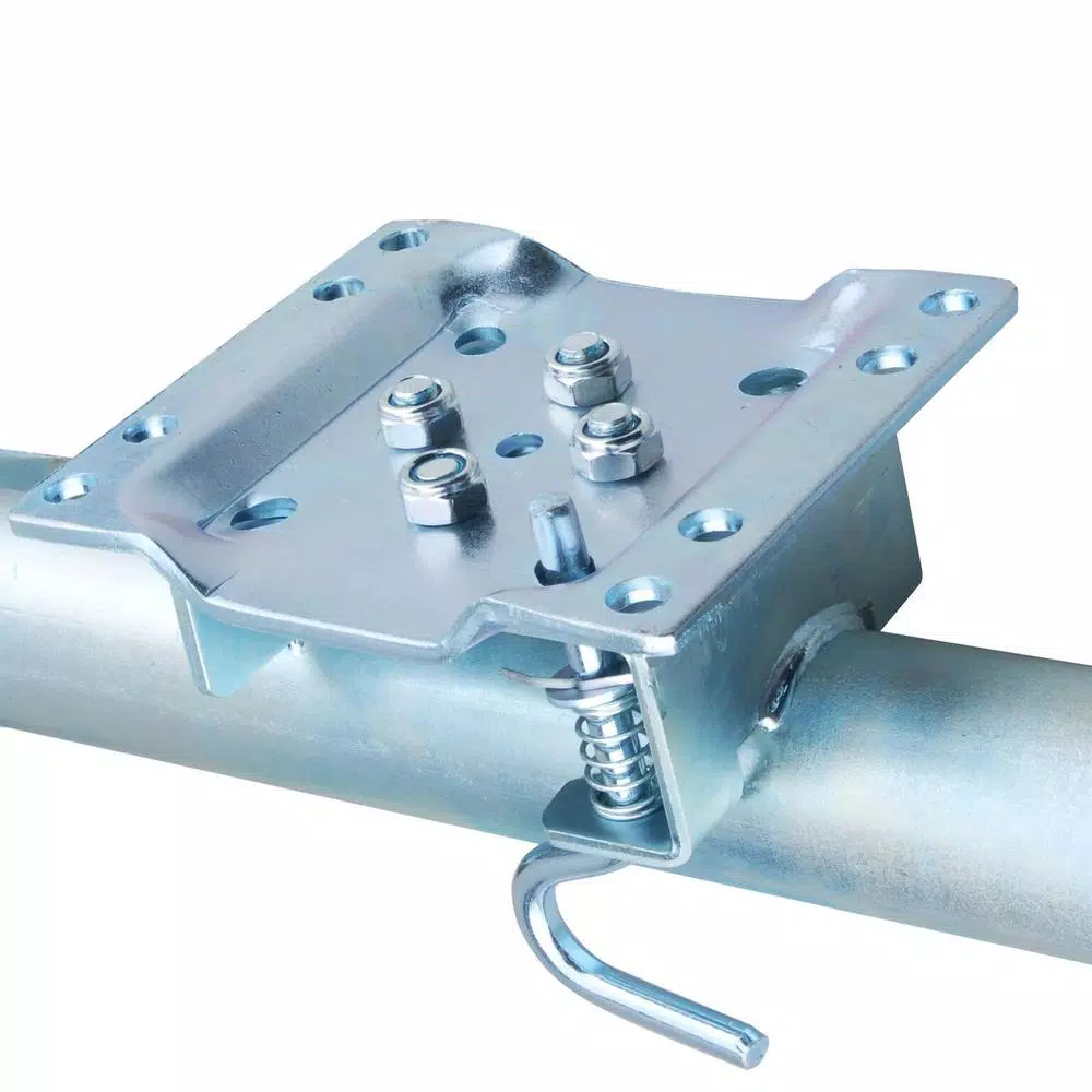 Max Load 2000 lb. Capacity Side Wind Trailer Jack with Dual Wheels and Horizontal Mounts