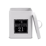 MegaChef 5-Piece Metal Kitchen Canister Set with Lids, White thumbnail 5