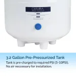 Olympia Water Systems 3.2 Gal. Pre-Pressurized Reverse Osmosis Water Storage Tank with Stainless Steel Stand thumbnail 2