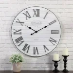 FirsTime & Co. Emmett 27 in. Shiplap Wall Clock - Industrial Farmhouse Decor thumbnail 1