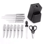 Oster Baldwyn 14-Piece Stainless Steel Knife Set with Hardwood Block thumbnail 5