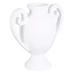 Uniquewise 20 in. White Gloss Amphora Style Modern Fiberglass Centerpiece Vase thumbnail 5