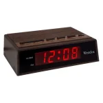 Westclox Woodgrain LED Digital Alarm Clock, Rustic Brown thumbnail 2