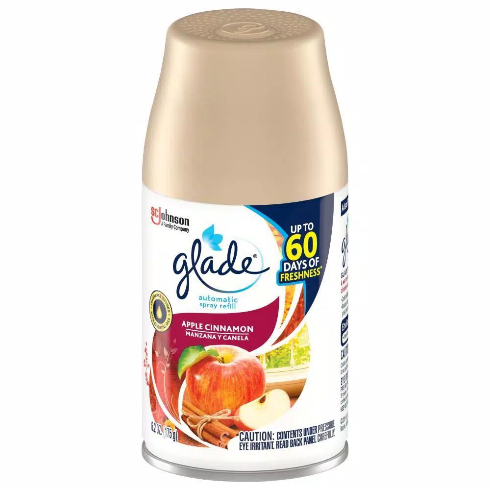 Glade Apple Cinnamon Automatic Air Freshener Spray Refill, 6.2 oz.