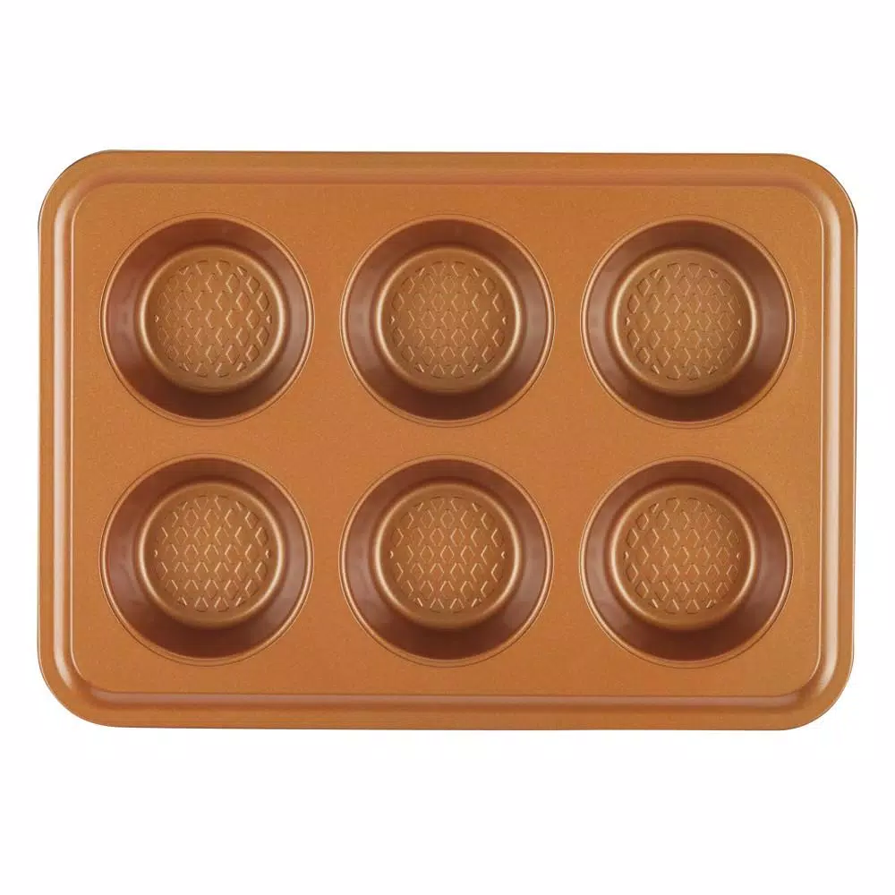 Ayesha Curry 4-Piece Toaster Oven Bakeware Set, Copper Nonstick Steel