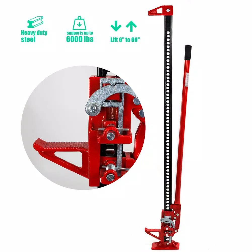 Stark 60 in. 3-Ton Farm Jack - Heavy-Duty Steel Mechanical Lifting Tool