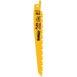 DEWALT FLEXVOLT 6 in. Bi-Metal Reciprocating Saw Blade Set, 6 TPI, 5-Pack thumbnail 4