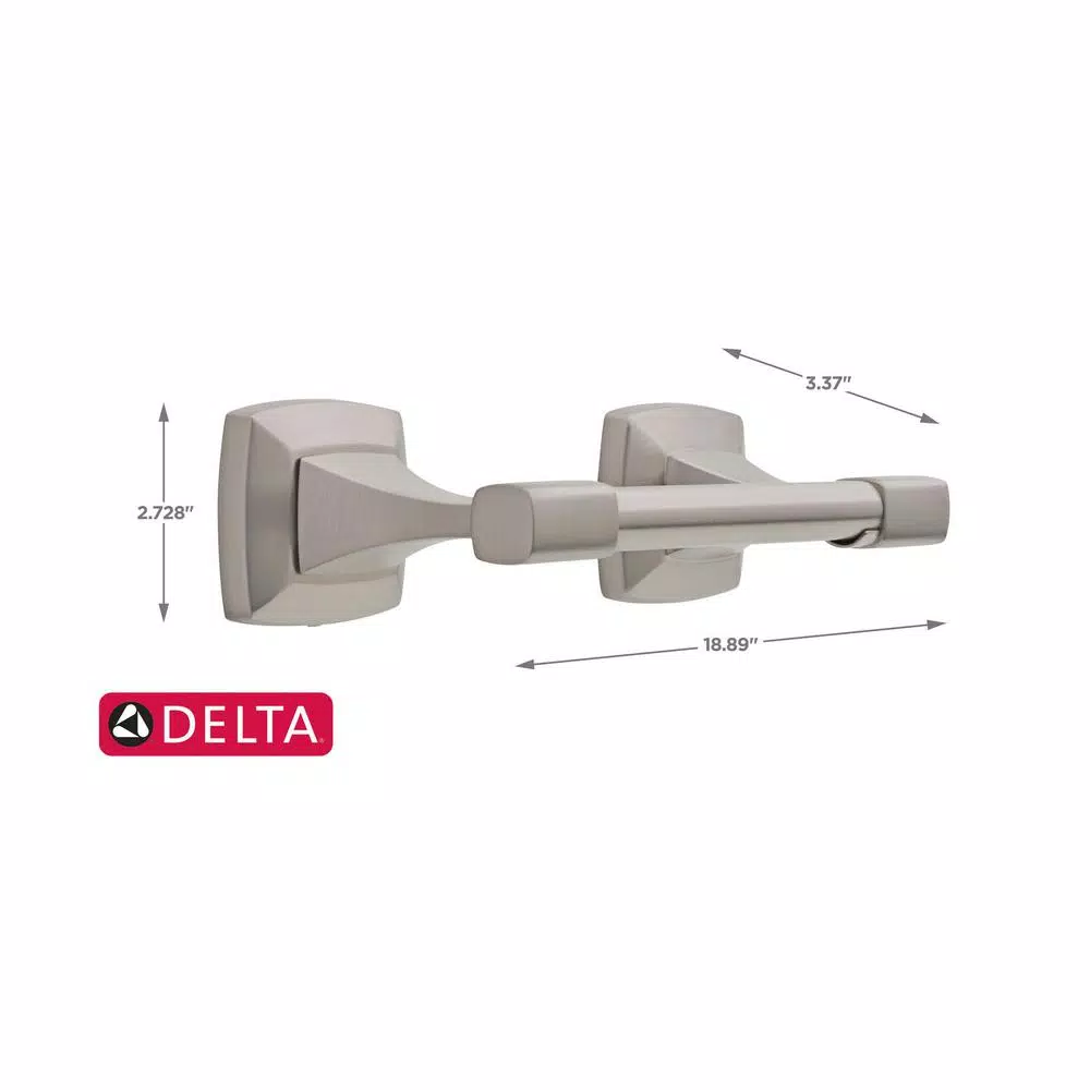 Delta Portwood Pivoting Toilet Paper Holder, SpotShield Brushed Nickel