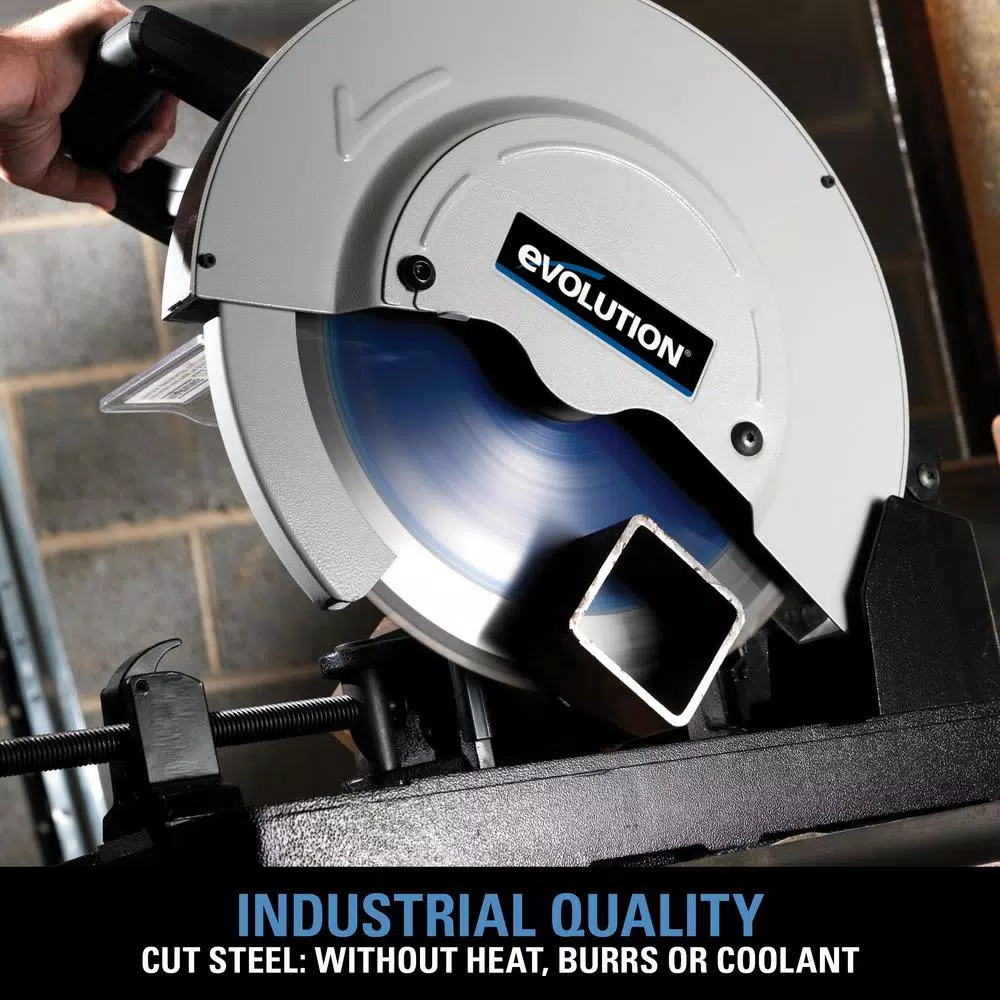 Evolution Power Tools Evolution EVOSAW380 14 in. Steel Cutting Chop Saw with 66 Tooth Carbide Tipped Blade