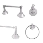 Arista Arlington 4-Piece Bath Hardware Set, Satin Nickel thumbnail 2