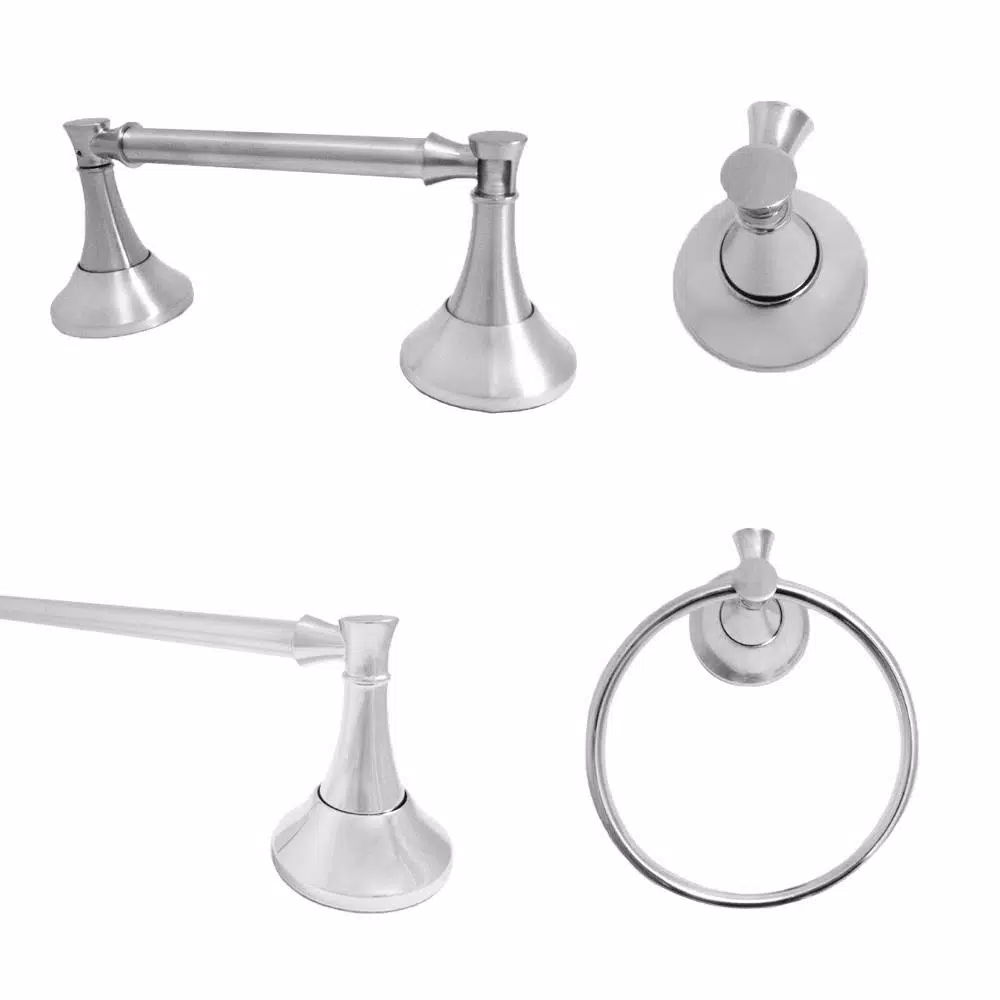 Arista Arlington 4-Piece Bath Hardware Set, Satin Nickel