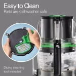 Hamilton Beach Professional 14-Cup Dicing Food Processor, 600W, Grey thumbnail 4