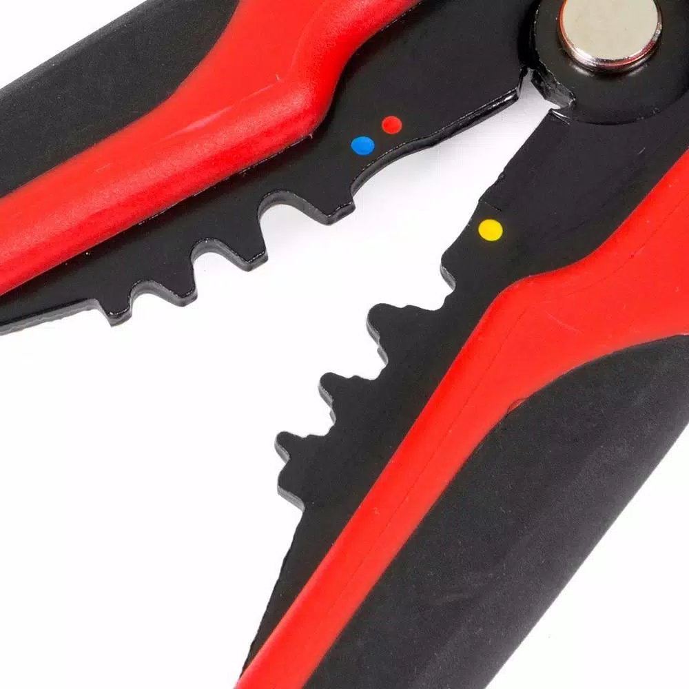 XtremepowerUS Stark 8 in. Self-Adjusting Wire Stripper, Cutter, and Crimper for 4-22 AWG